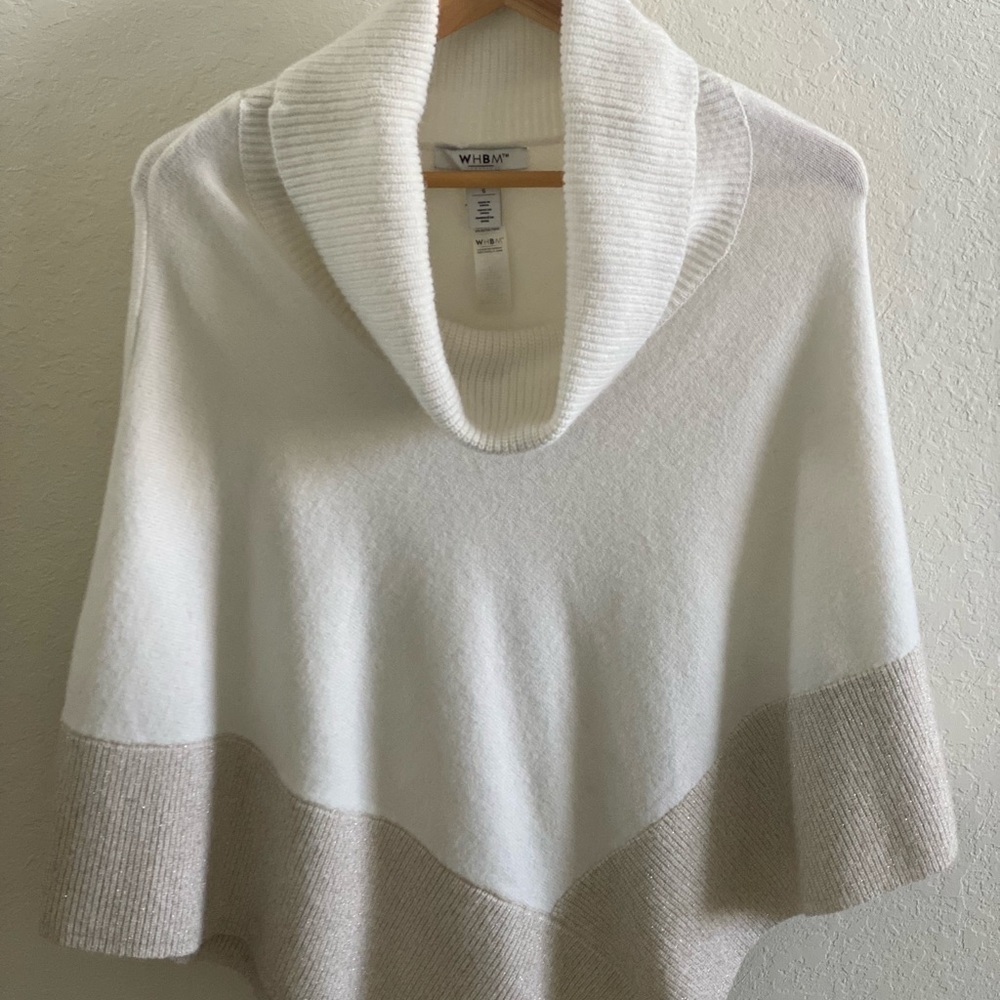 White House Black Market sweater cream white gold